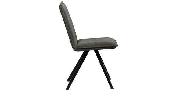 STUHL  Stoffauswahl, Sitzfläche 180° drehbar, automatische Rückholfunktion Webstoff  - Schwarz, Basics, Holz/Textil (46/91/61cm) - Carryhome