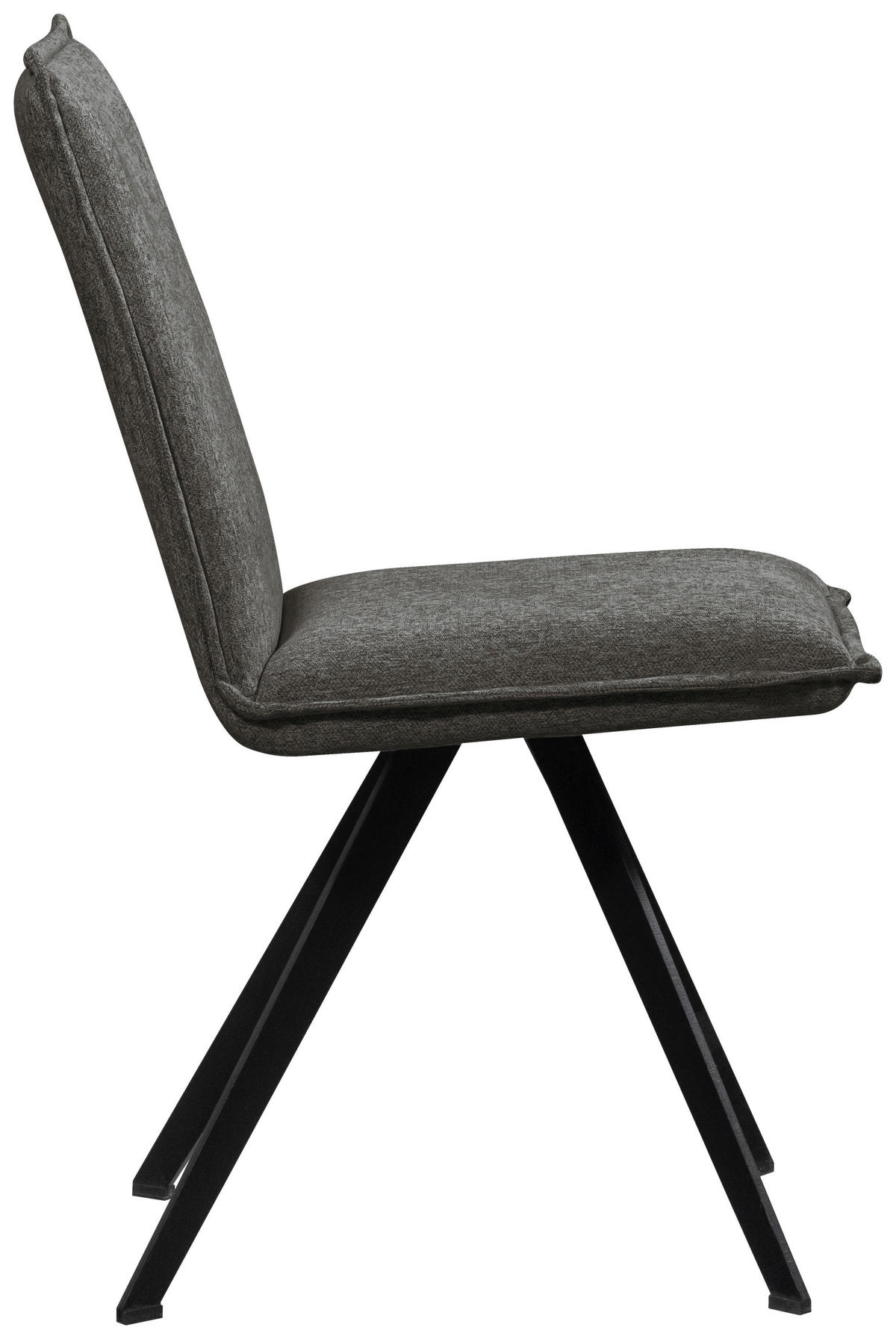STUHL Webstoff Schwarz Buche massiv  - Schwarz, Basics, Holz/Textil (46/91/61cm) - Carryhome
