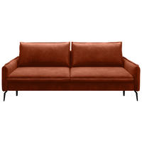 SCHLAFSOFA Chenille Terracotta  - Terracotta/Schwarz, KONVENTIONELL, Textil/Metall (223/89/107cm) - Carryhome