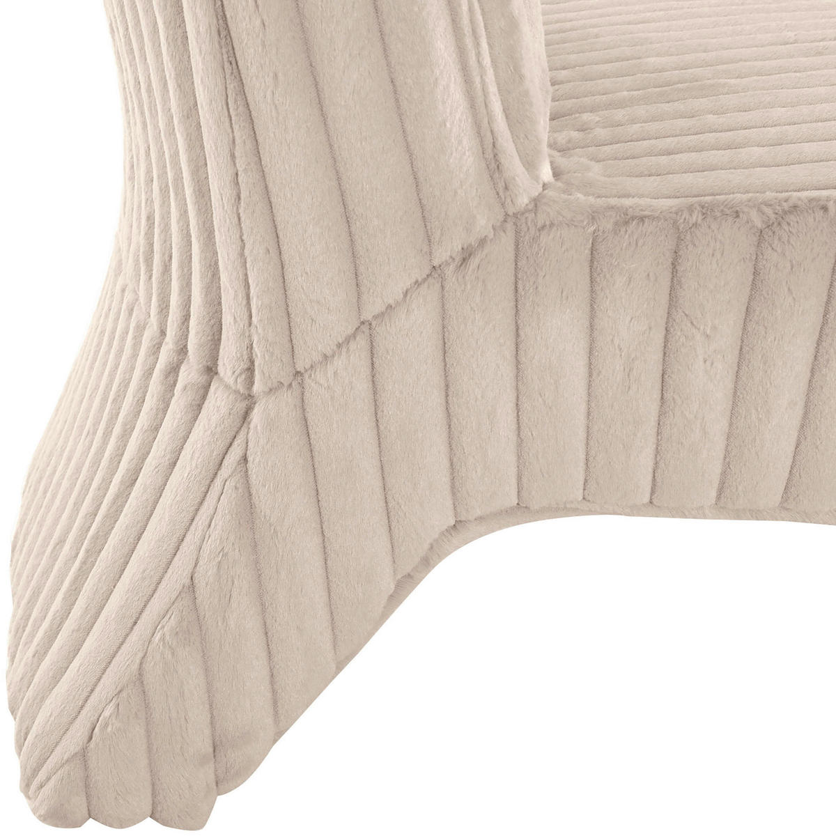 SESSEL in Cord Creme  - Creme/Schwarz, Konventionell, Kunststoff/Textil (68/72/89cm) - MID.YOU