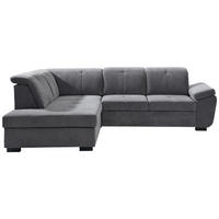 ECKSOFA in Webstoff Grau  - Schwarz/Grau, Konventionell, Holz/Textil (202/280cm) - Livetastic