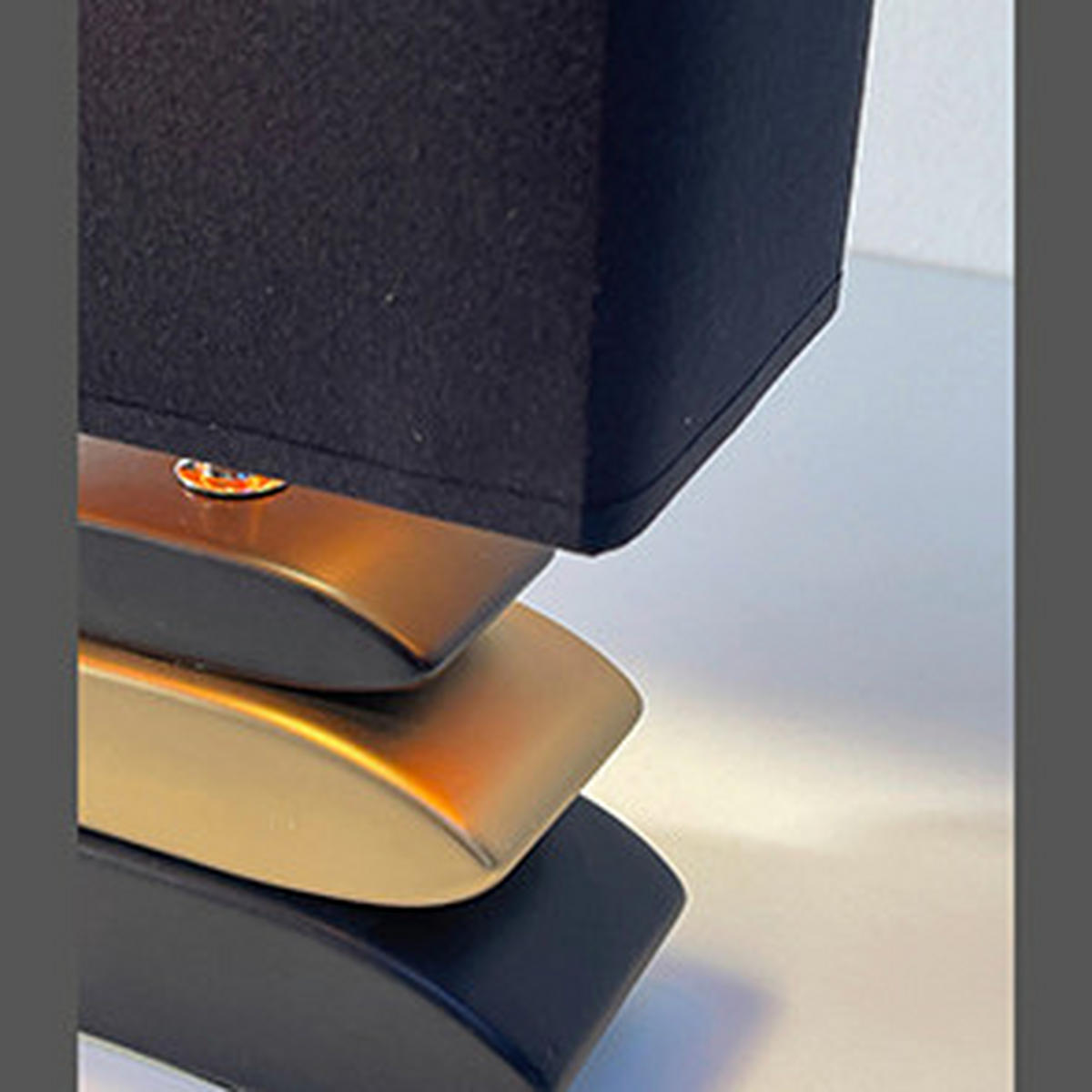 TISCHLEUCHTE - Goldfarben/Schwarz, Basics, Keramik/Textil (17/10/29cm)