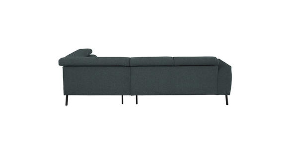 ECKSOFA in Struktur Dunkelgrau 280/205 cm - Dunkelgrau/Schwarz, Design, Textil/Metall (280/205cm) - Xora