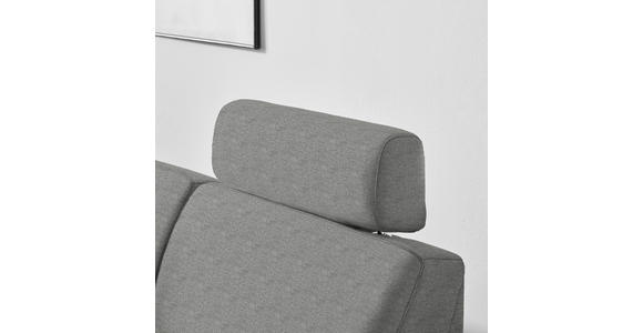 ECKSOFA  in Webstoff Hellgrau  165/224 cm  - Hellgrau/Schwarz, KONVENTIONELL, Kunststoff/Textil (165/224cm) - Xora