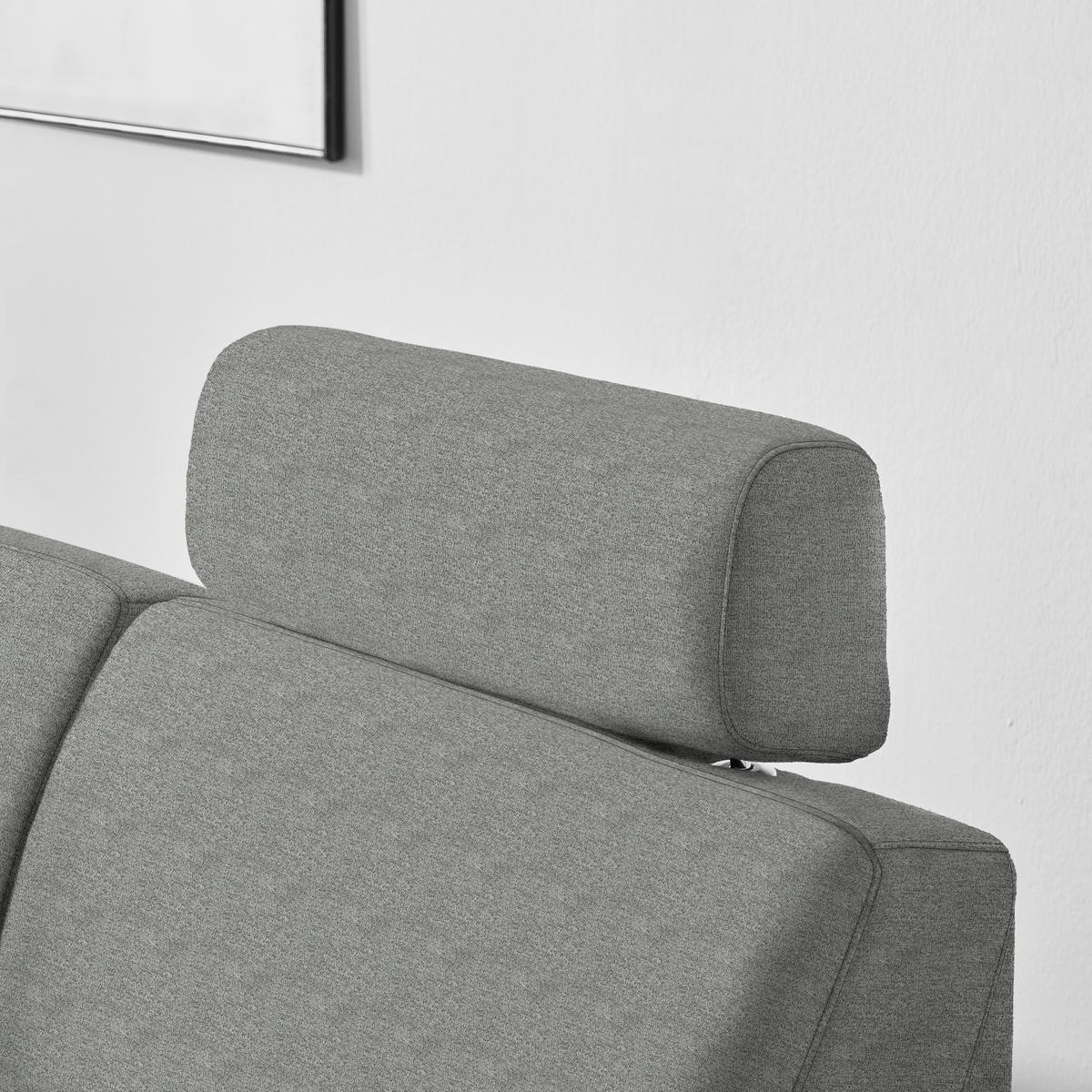ECKSOFA in Webstoff Hellgrau  - Hellgrau/Schwarz, Konventionell, Kunststoff/Textil (165/224cm) - Xora