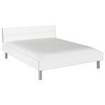 BETT 160/200 cm  in Weiß  - Alufarben/Weiß, Design, Metall (160/200cm) - Carryhome