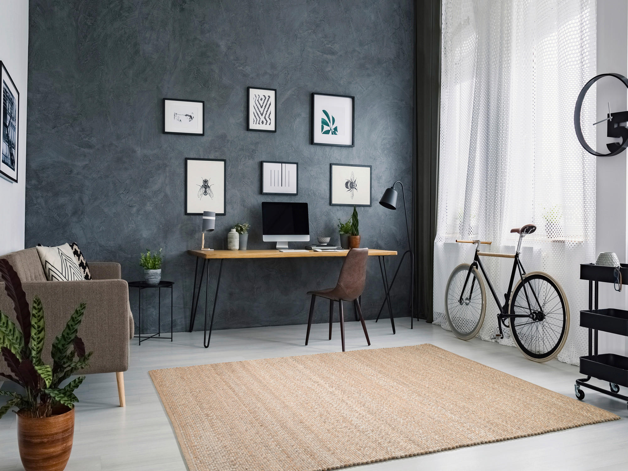 HANDWEBTEPPICH 200/200 cm Helsinki Cappuccino  - Cappuccino, Basics, Textil (200/200cm) - Linea Natura