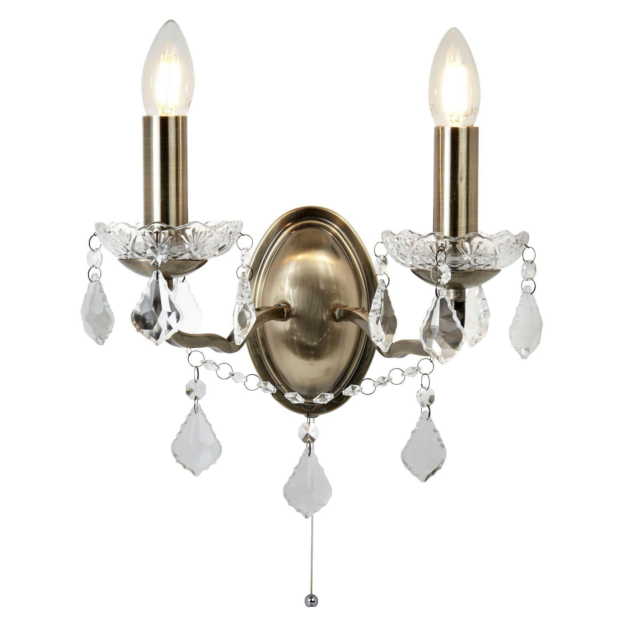 WANDLEUCHTE 32/27 cm   - Klar, Design, Glas/Metall (32/27cm)