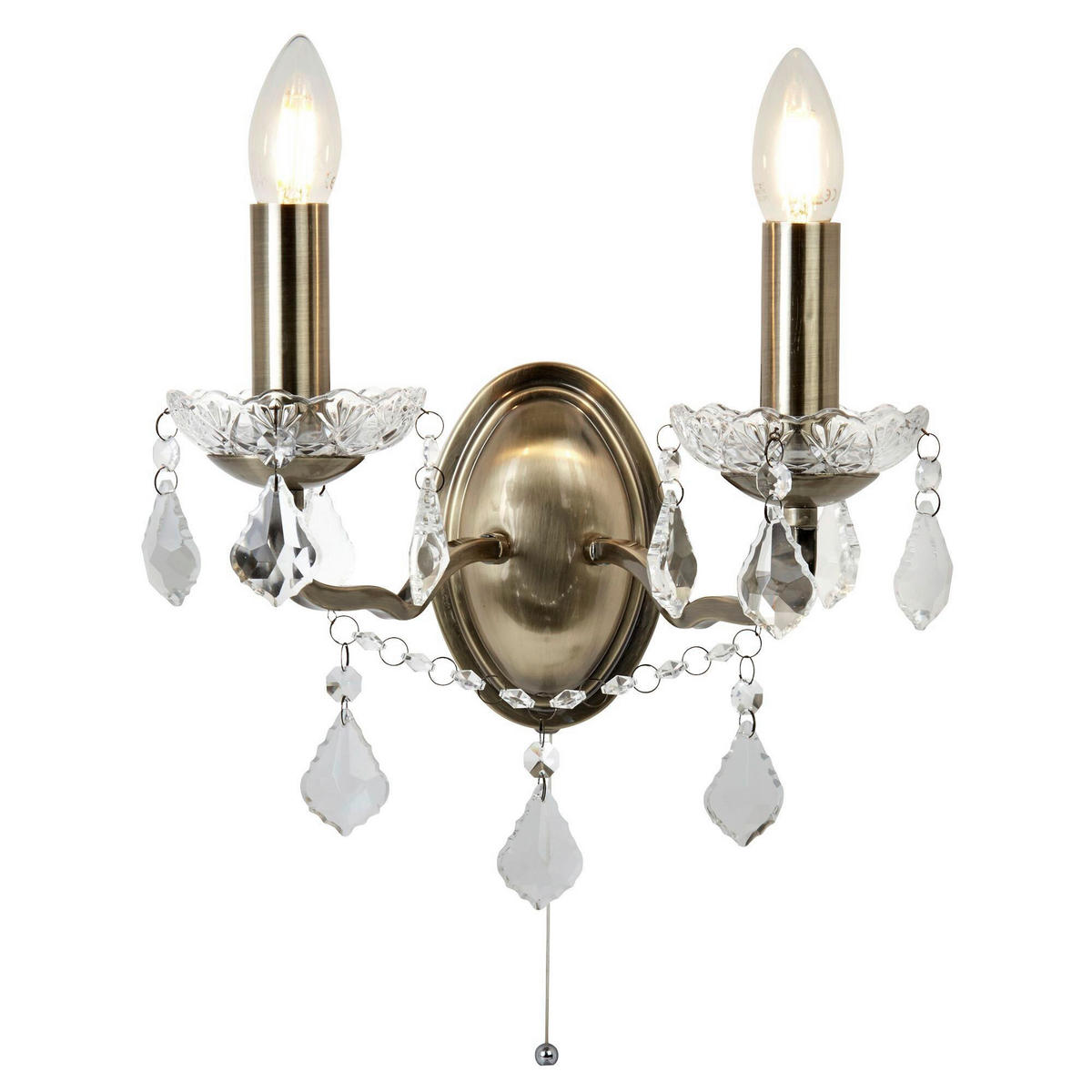 WANDLEUCHTE Paris 32/27 cm   - Klar, Design, Glas/Metall (32/27cm) - Searchlight