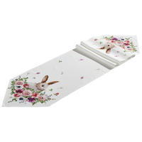 TRAVERSĂ DE MASĂ 33/180 cm   - alb/roz, Lifestyle, textil (33/180cm) - Esposa