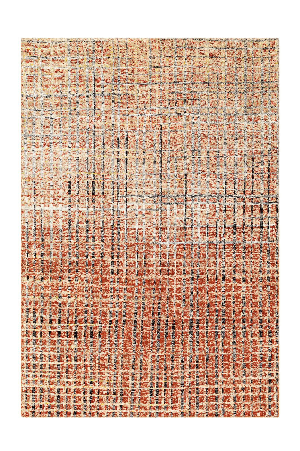 Kayoom Flachwebeteppich Creme, Terracotta 170 cm
