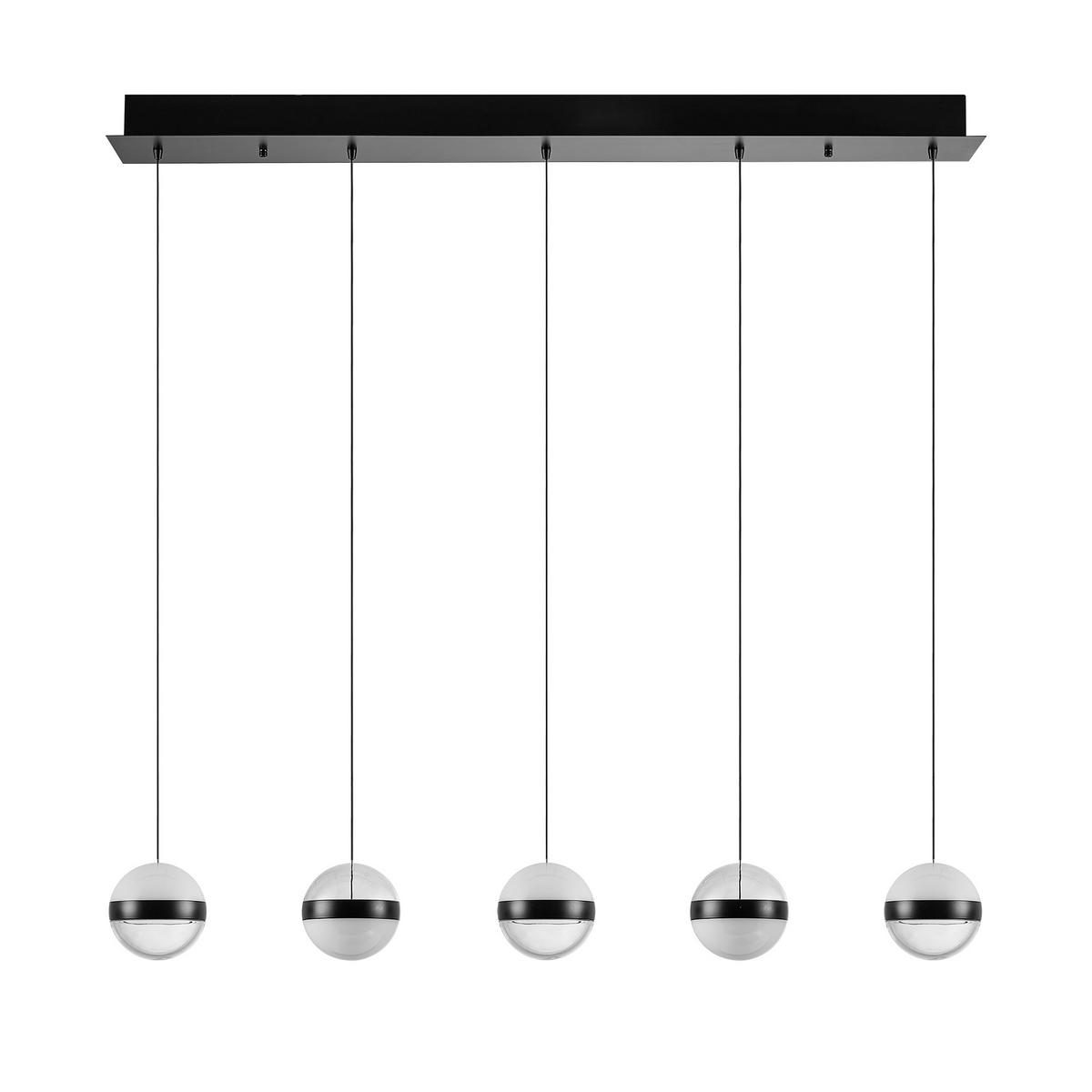 LED-HÄNGELEUCHTE Bedford 107/12/150 cm   - Schwarz, Design, Kunststoff/Metall (107/12/150cm) - Novel