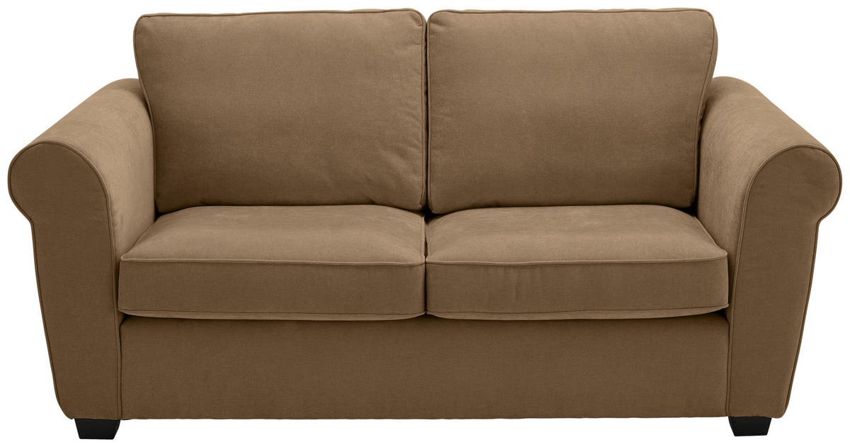 2,5-SITZER Chenille Goldbraun  - Goldbraun/Schwarz, KONVENTIONELL, Kunststoff/Textil (196/88/86cm) - Carryhome