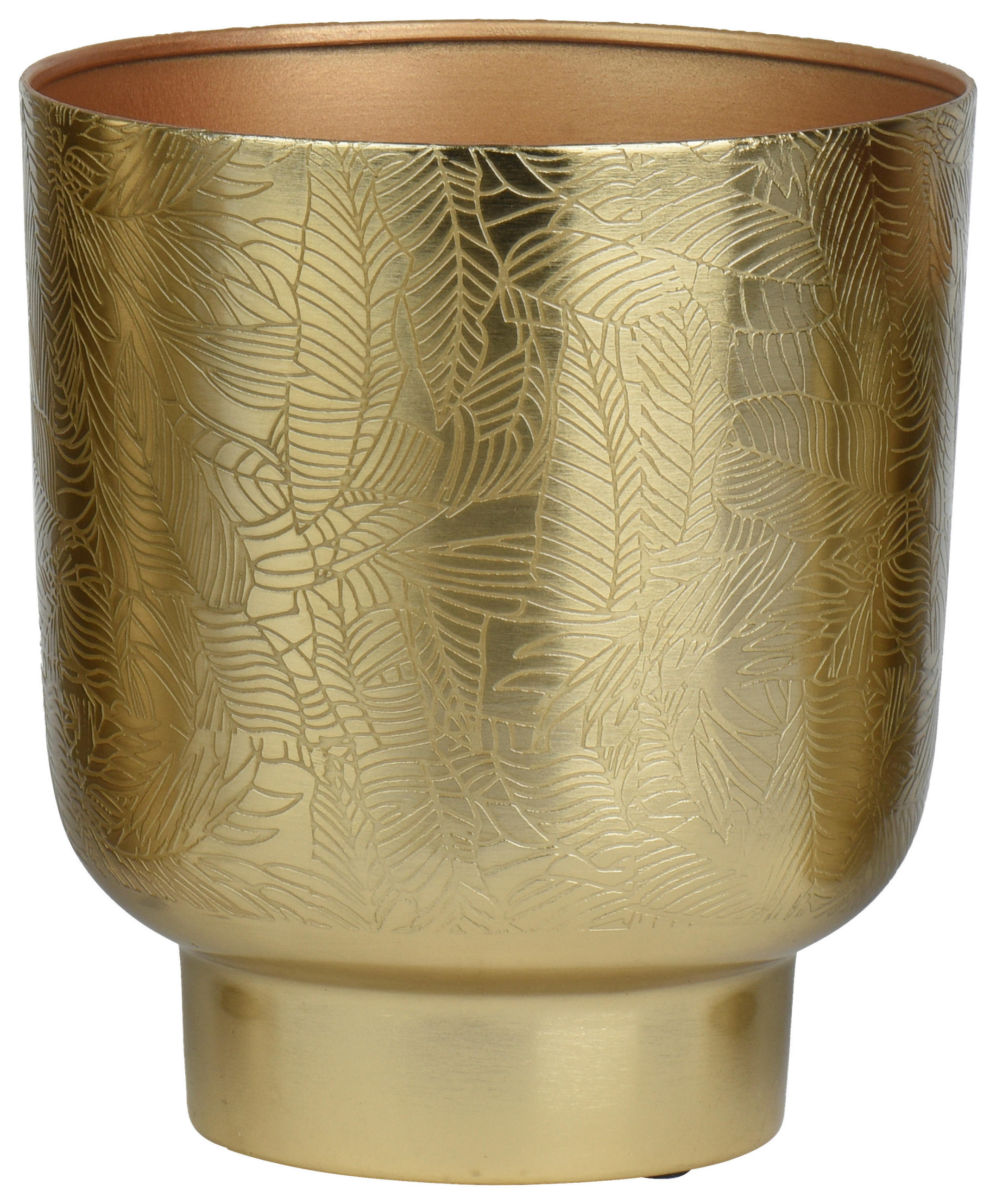 LONČEK ZA CVETLICE - zlate barve, Trend, kovina (17/18cm) - Ambia Home