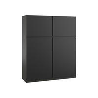 HIGHBOARD Bern 119,5/143/40 cm  - Schwarz, Design, Holzwerkstoff (119,5/143/40cm) - MID.YOU