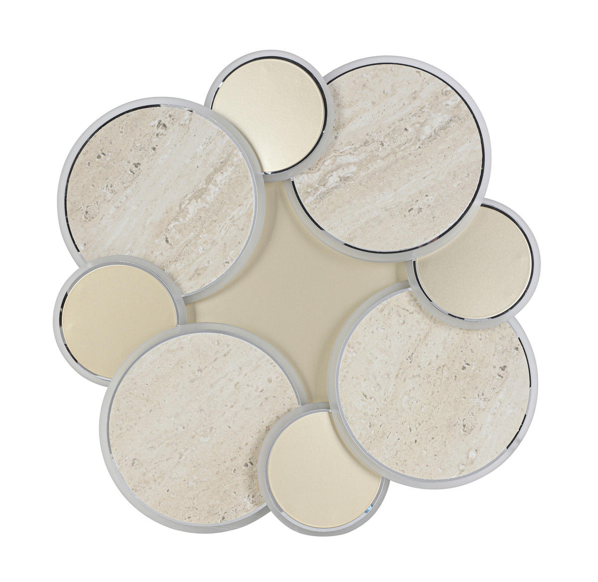 DECKENLEUCHTE  52/6 cm    - Chromfarben/Champagner, Trend, Kunststoff/Metall (52/6cm) - Collett's Monde