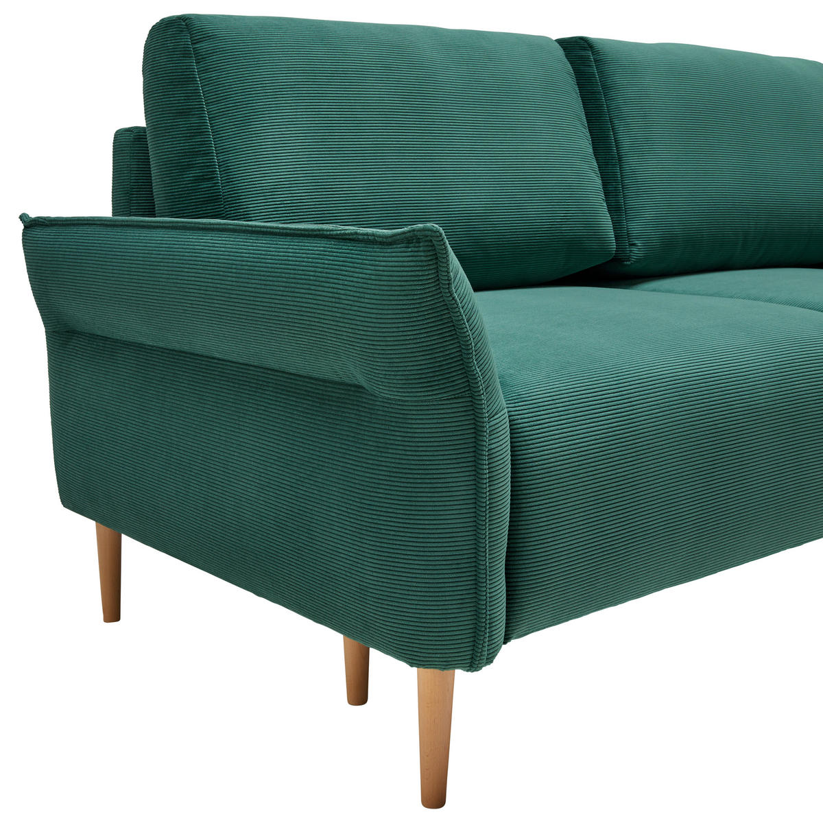 3-SITS SOFFA i manchester mörkgrön  - mörkgrön/naturfärgad, Modern, trä/textil (183/85/92cm) - MID.YOU