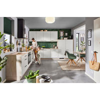 KUCHYNĚ NA MÍRU VE120 - bílá/barvy dubu, Basics, kompozitní dřevo - Venda