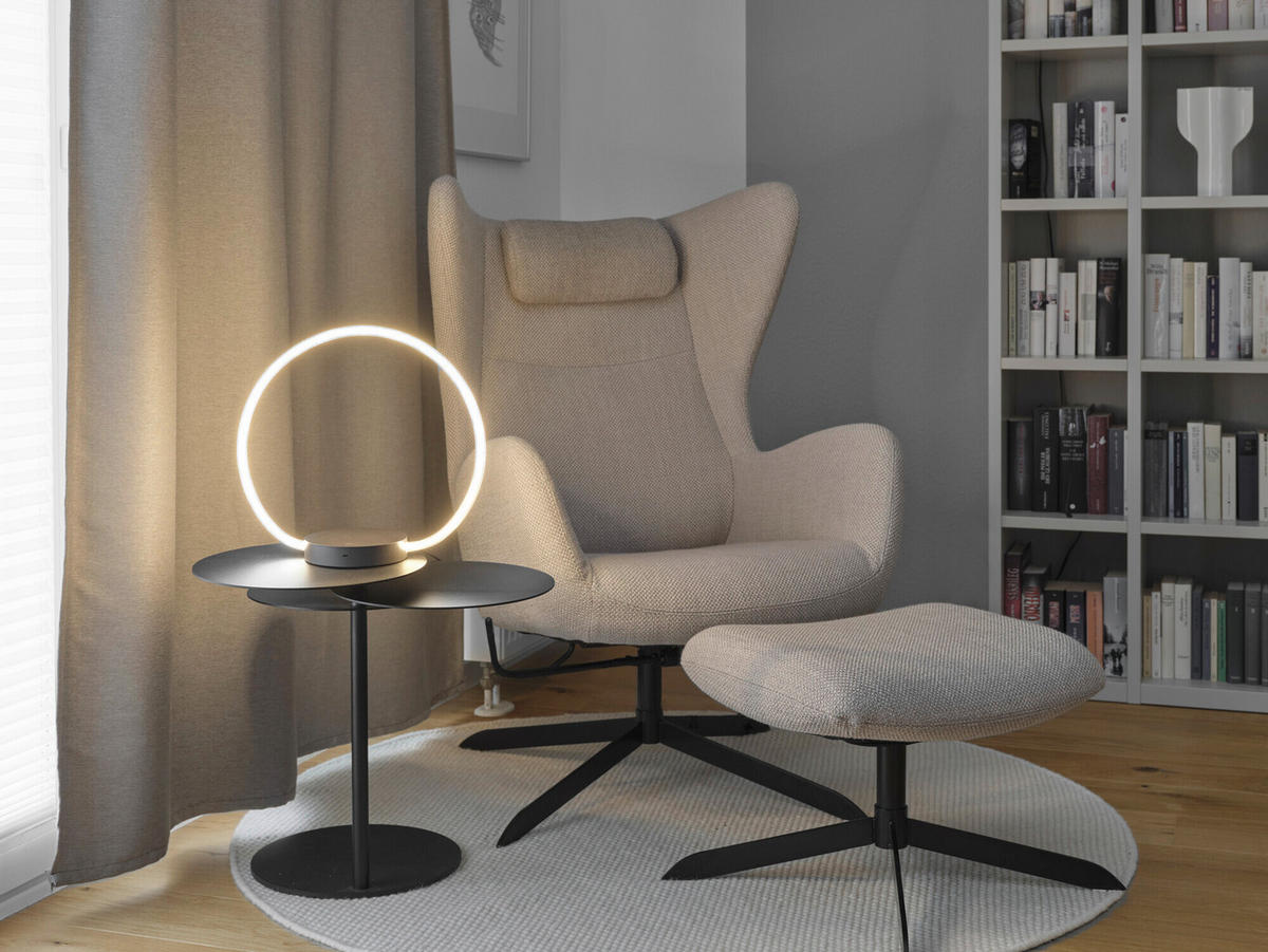 LED-TISCHLEUCHTE 36.7/15/34.9 cm   - Dunkelgrau, Design, Kunststoff (36.7/15/34.9cm) - Osram