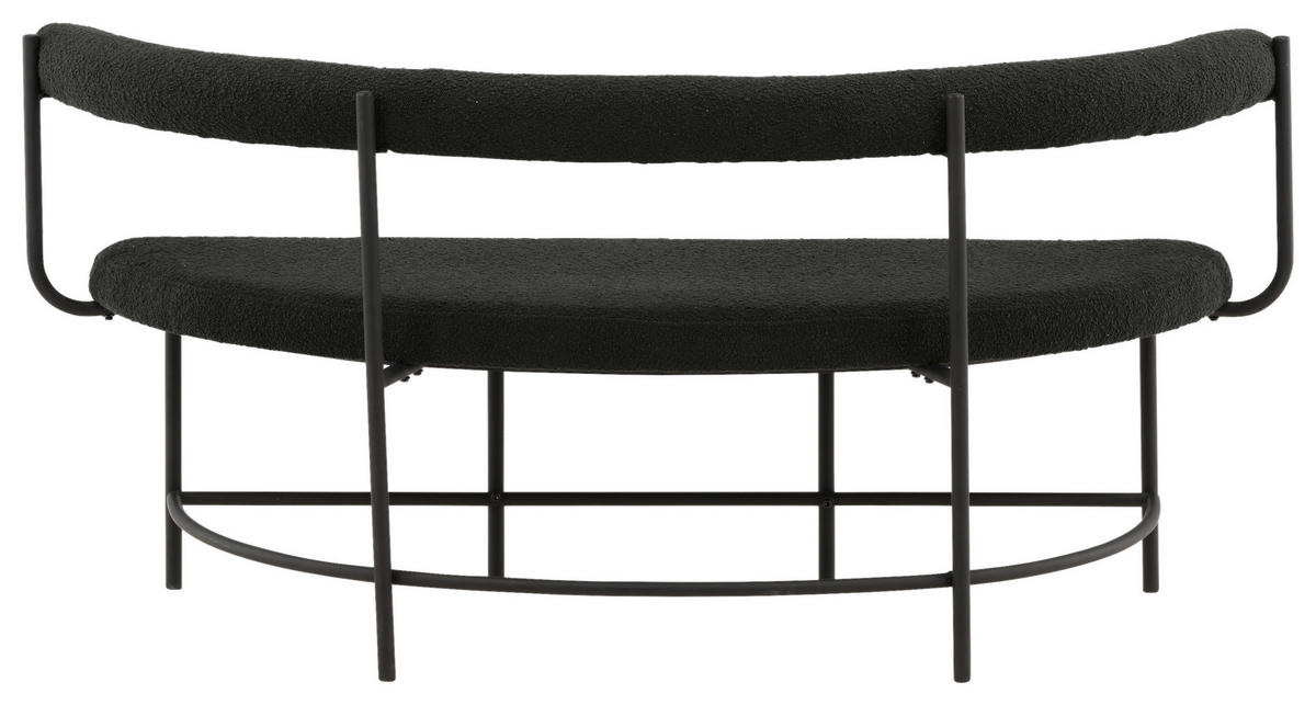SITTBÄNK i metall, textil svart  - svart, Design, metall/textil (165/75/51cm) - Livetastic