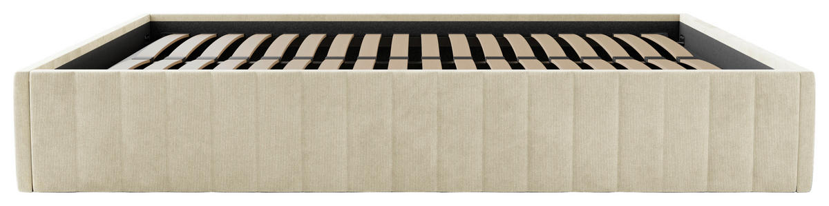 POLSTERBETT Lattenrost, Bettkasten 180/200 cm  in Beige  - Beige/Schwarz, Design, Holz/Textil (180/200cm) - Boxxx