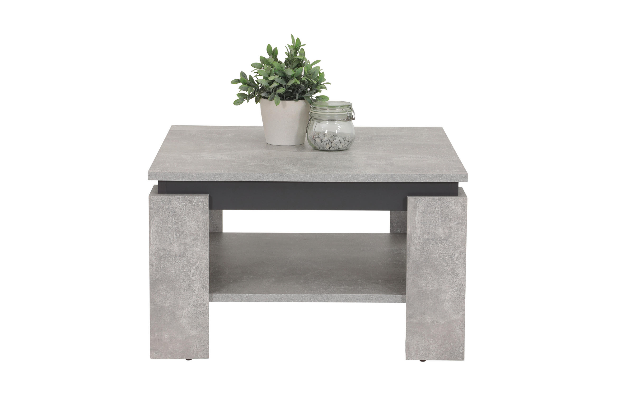 COUCHTISCH 68/68/41 cm quadratisch Grau  - Grau, Design, Holzwerkstoff (68/68/41cm) - Livetastic