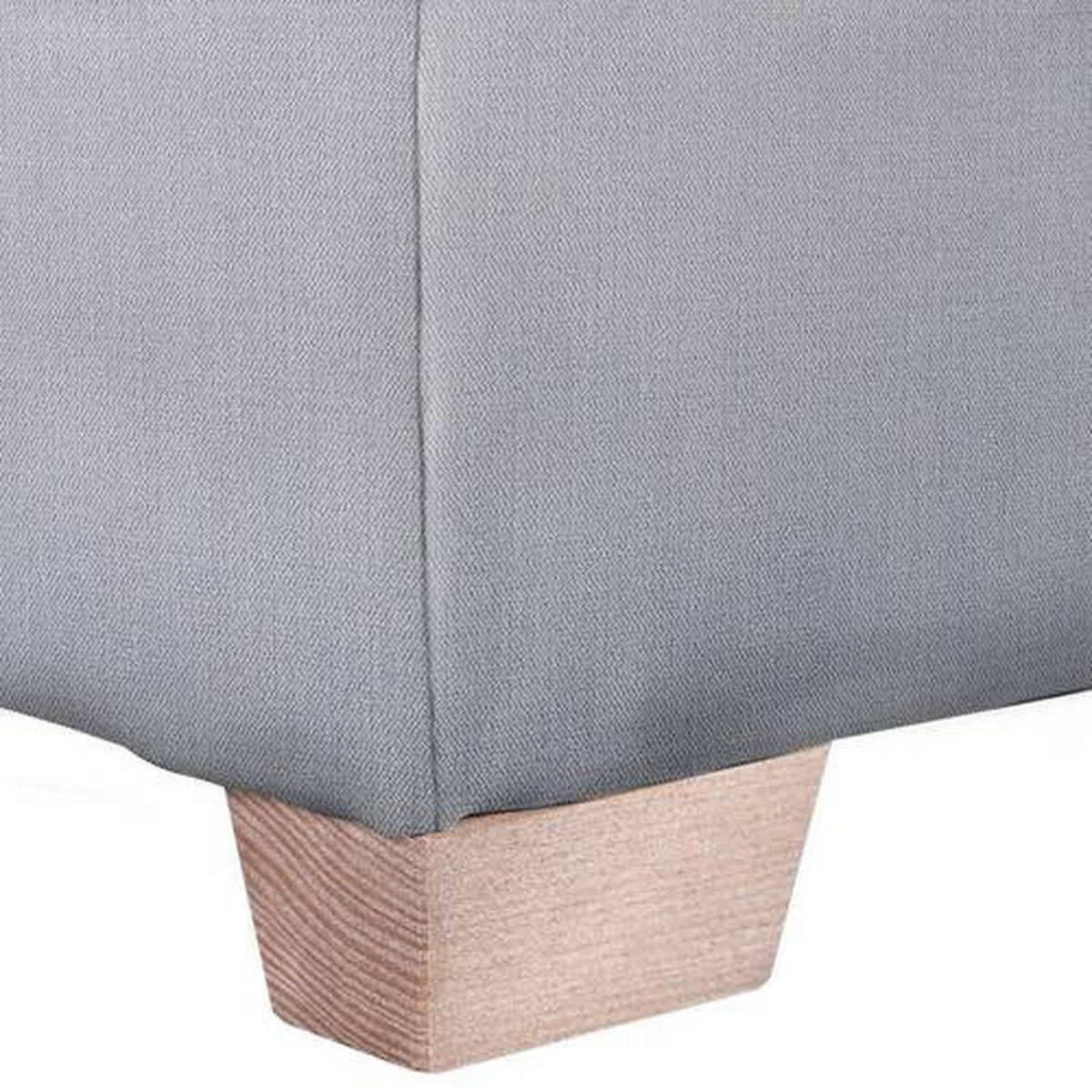 RÉCAMIERE Hellblau Mikrofaser  - Eichefarben/Hellblau, LIFESTYLE, Holz/Textil (176/85/88cm) - Xora