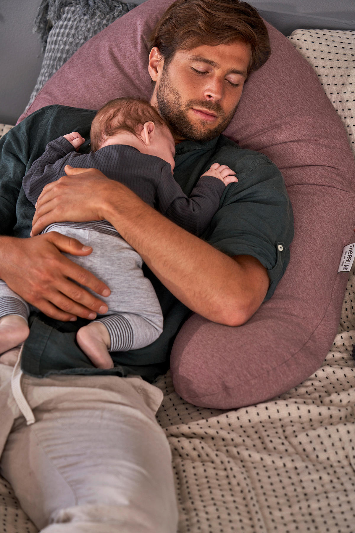 JASTUK ZA DOJENJE  190 cm     - siva/zelena, Basics, tekstil (190cm) - Trendline