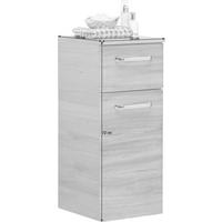 UNTERSCHRANK 30/72/33 cm  - Chromfarben/Eichefarben, Design, Glas/Holzwerkstoff (30/72/33cm) - Xora