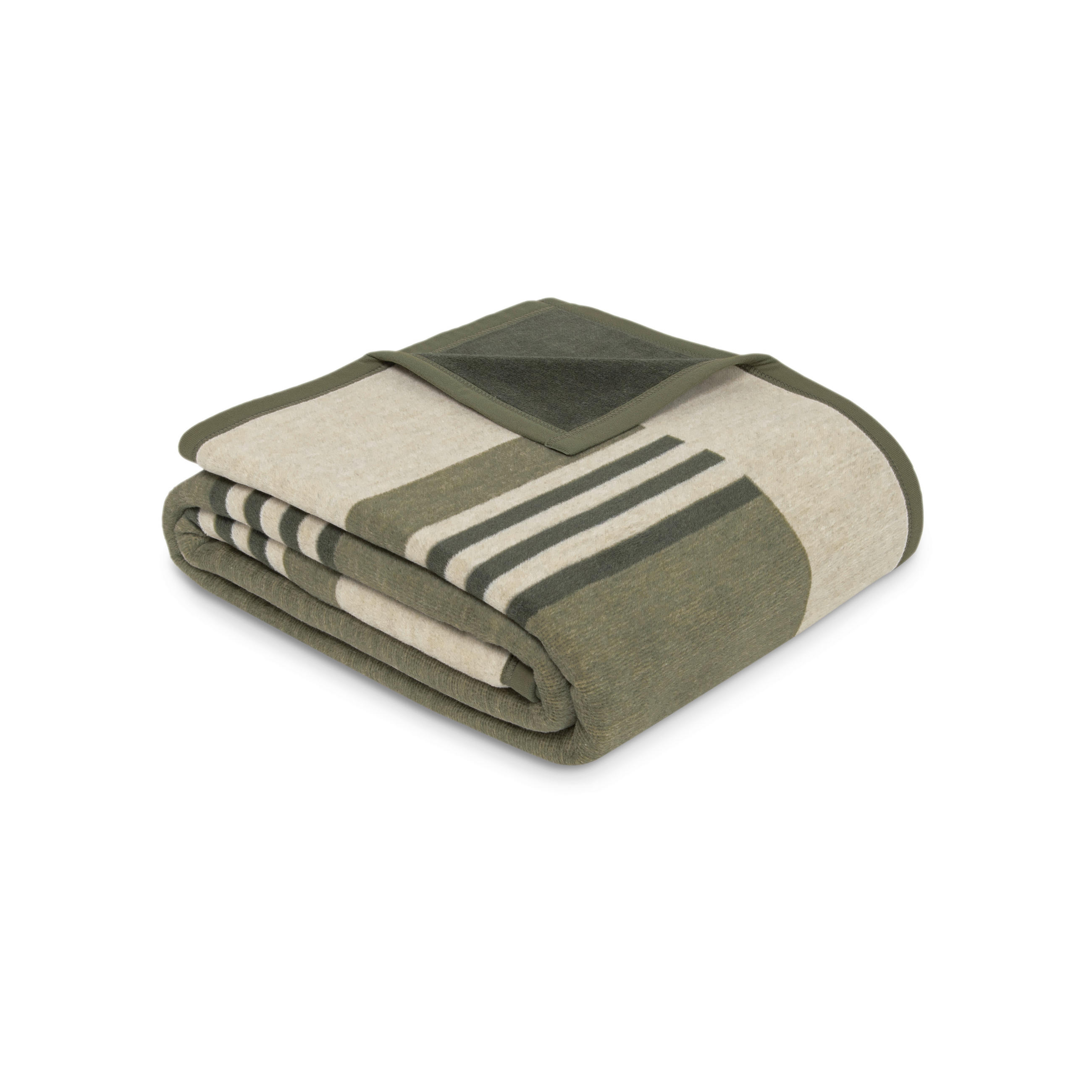 DEKA, bavlna, 150/200 cm - zelená/přírodní barvy, Basics, textil (150/200cm) - Novel