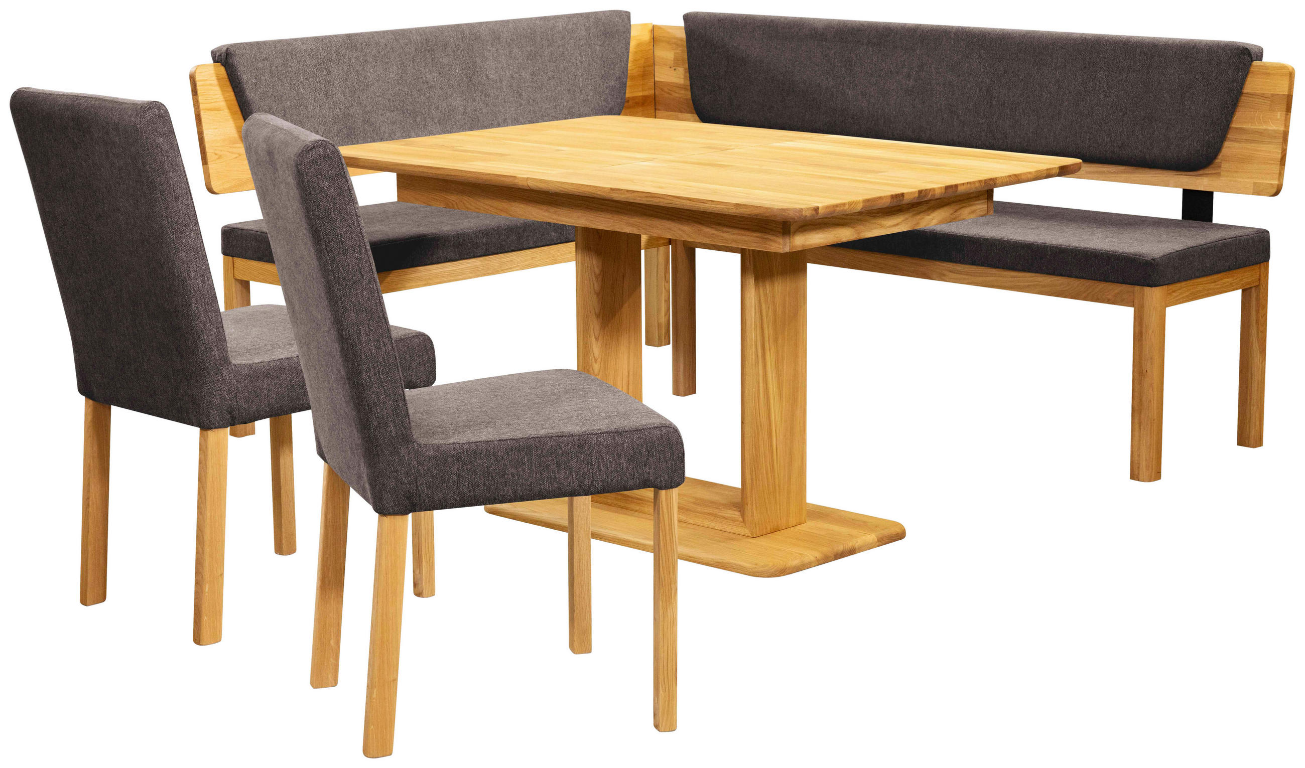 STUHL  in Webstoff Holz, Textil  - Eichefarben/Braun, KONVENTIONELL, Holz/Textil (47/94/59cm) - Linea Natura