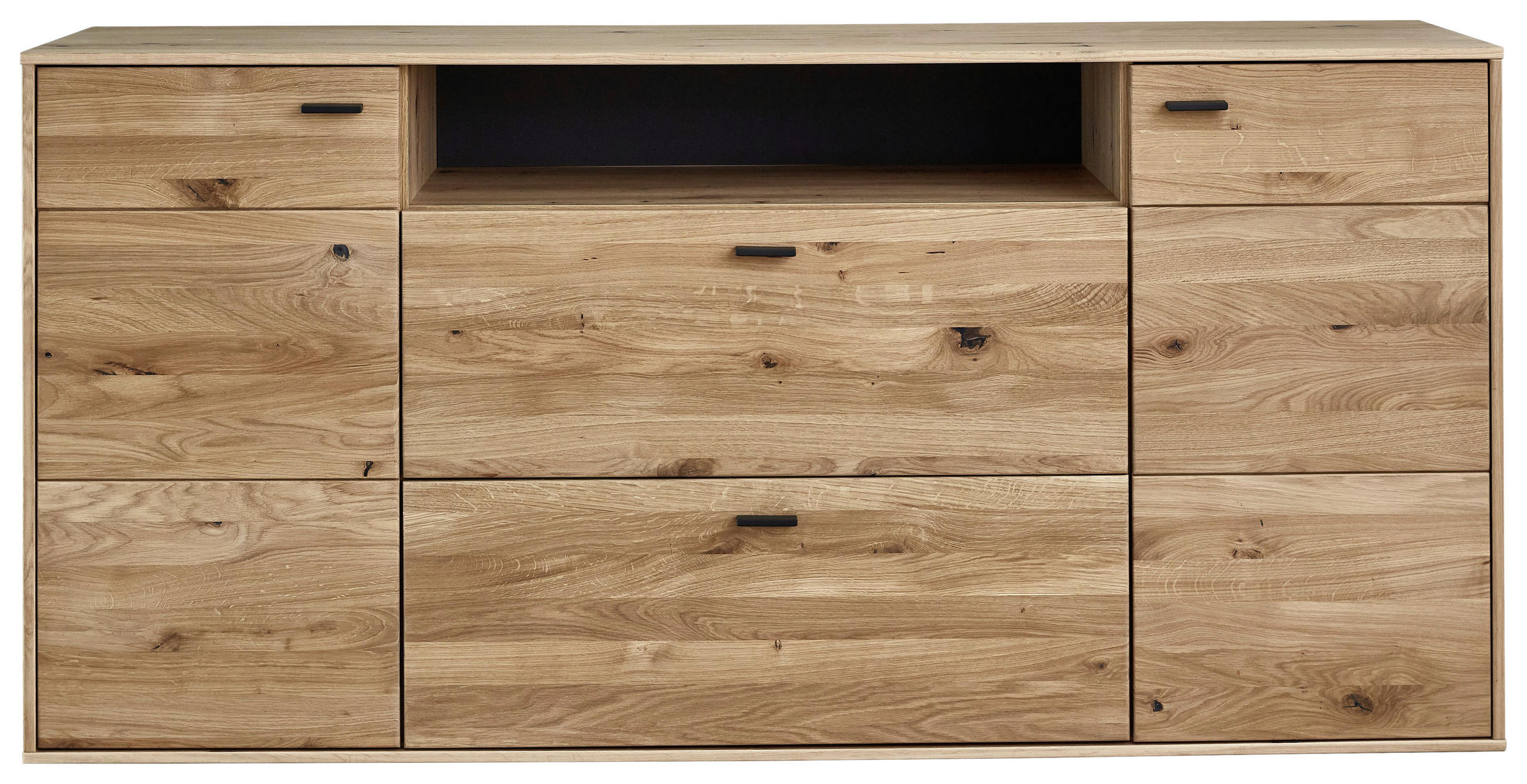 SIDEBOARD  in 183/90/44 cm  - Eichefarben/Anthrazit, KONVENTIONELL, Holz/Holzwerkstoff (183/90/44cm) - Musterring