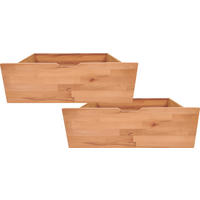 BETTKASTENSET 83/29/68 cm Kernbuche  - Kernbuche, Natur, Holz/Kunststoff (83/29/68cm) - Carryhome