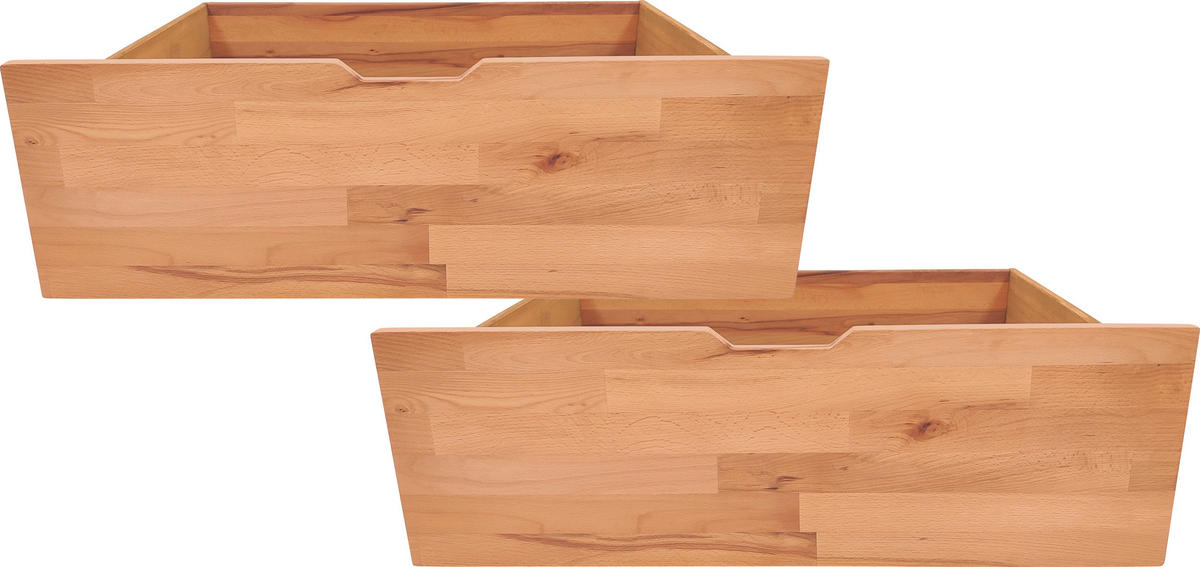 BETTKASTENSET 83/29/68 cm Kernbuche  - Kernbuche, Natur, Holz/Kunststoff (83/29/68cm) - Carryhome
