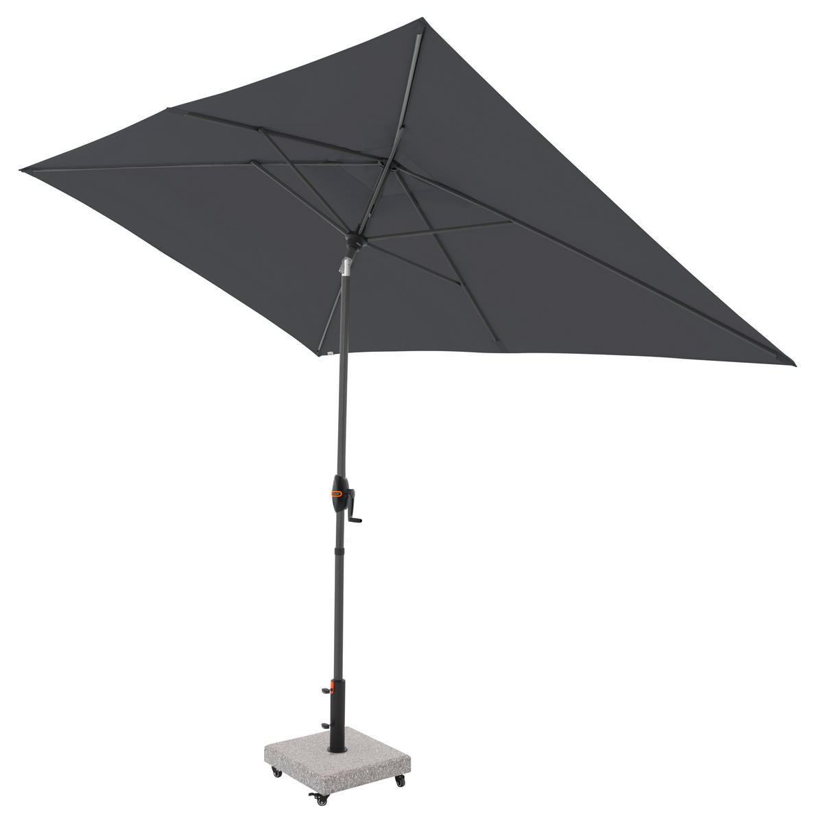 SONNENSCHIRM 300x200 cm Anthrazit  - Anthrazit, Basics, Textil/Metall (300/200cm) - Doppler