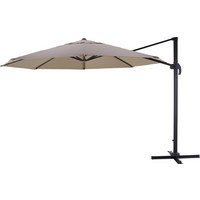 Sonnenschirme Ampelschirme Rechteckig Xlutz Ampelschirm Taupe Grau Konventionell Textil Metall 350 265