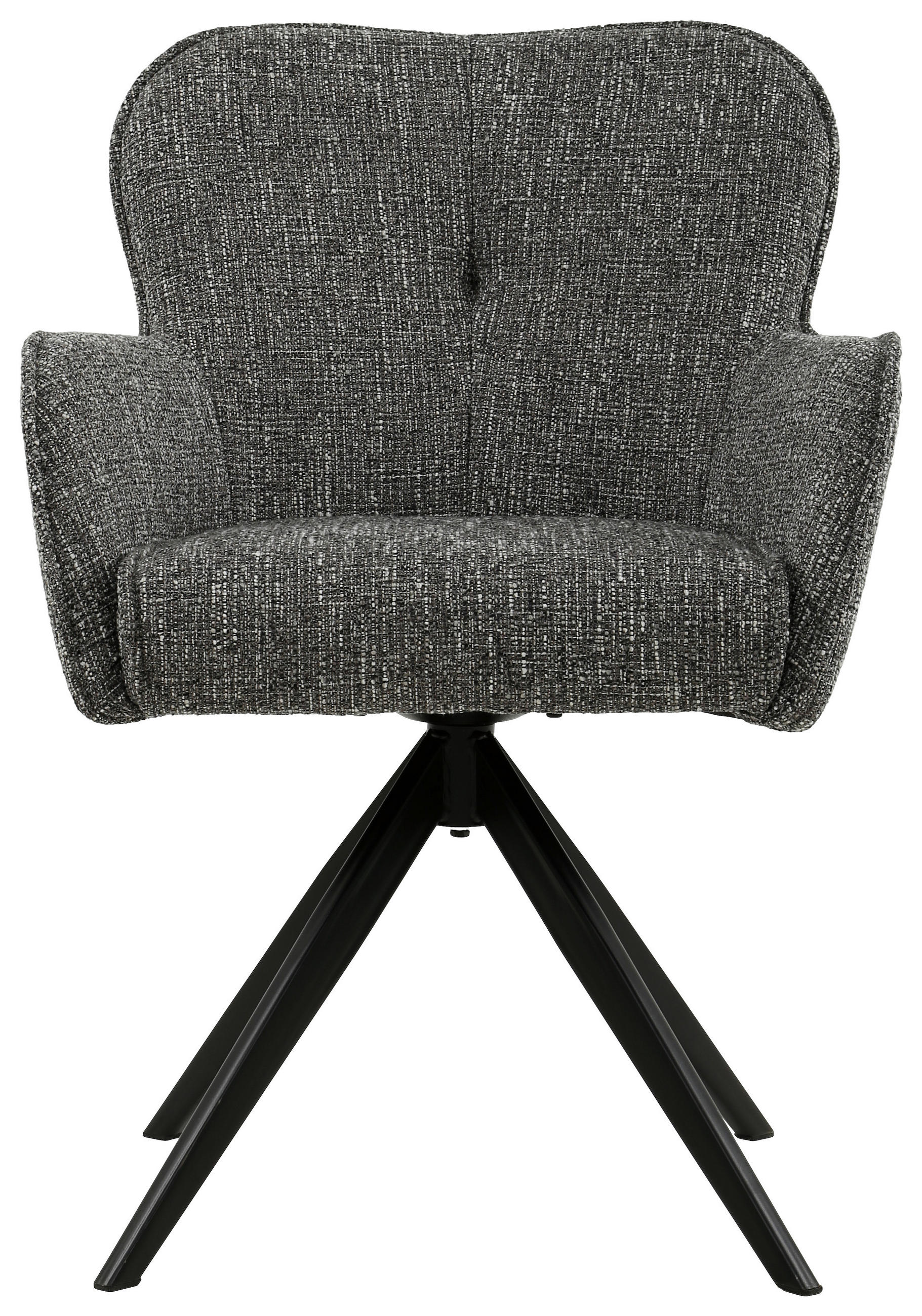 KAROSSZÉK szürke, fekete  - fekete/szürke, Design, textil/fém (62/88/65cm) - Novel