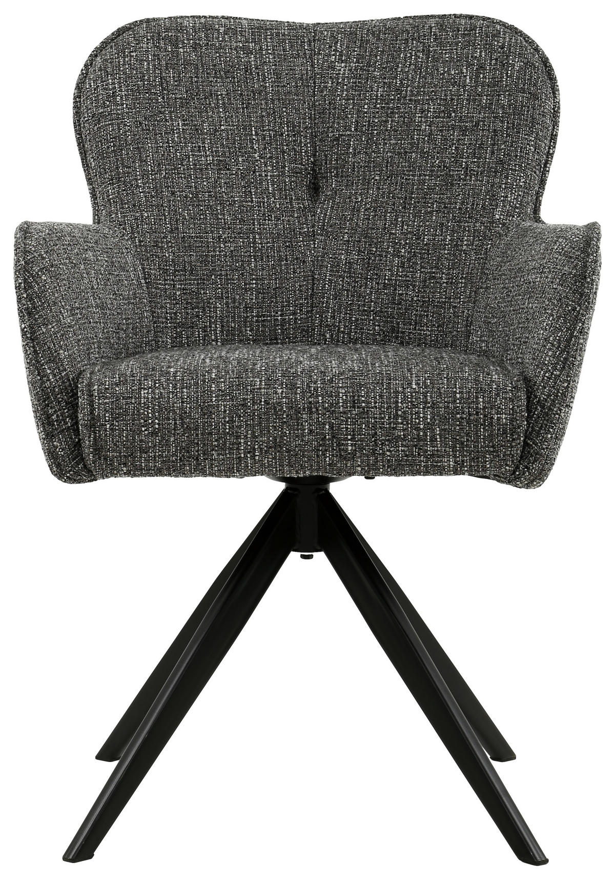 KAROSSZÉK szürke, fekete  - fekete/szürke, Design, textil/fém (62/88/65cm) - Novel