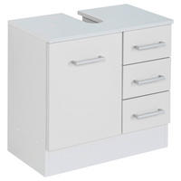 TVÄTTSTÄLLSUNDERSKÅP 60/56/35 cm  - vit/kromfärg, Modern, metall/trämaterial (60/56/35cm) - Held