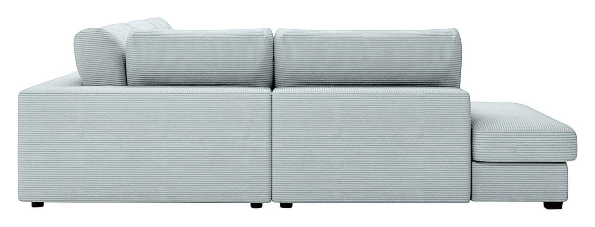 ECKSOFA in Cord Pastellgrün  250/314 cm  - Pastellgrün/Schwarz, KONVENTIONELL, Kunststoff/Textil (250/314cm) - Carryhome