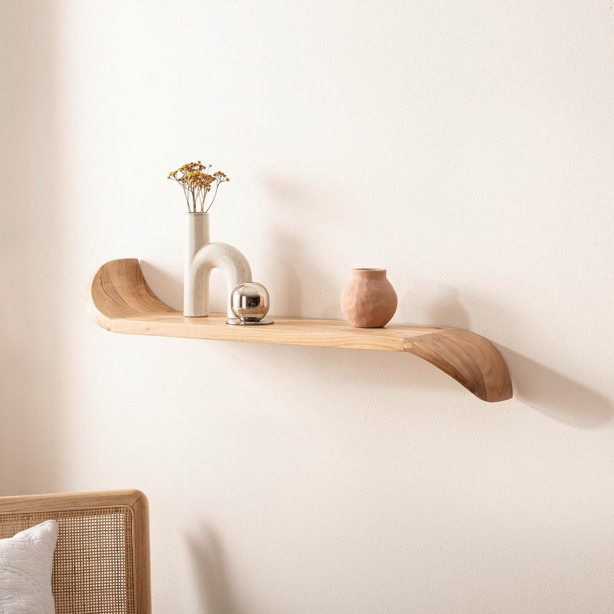 WANDBOARD80/36/20 cm Braun  - Braun, Design, Holz (80/36/20cm) - Livetastic