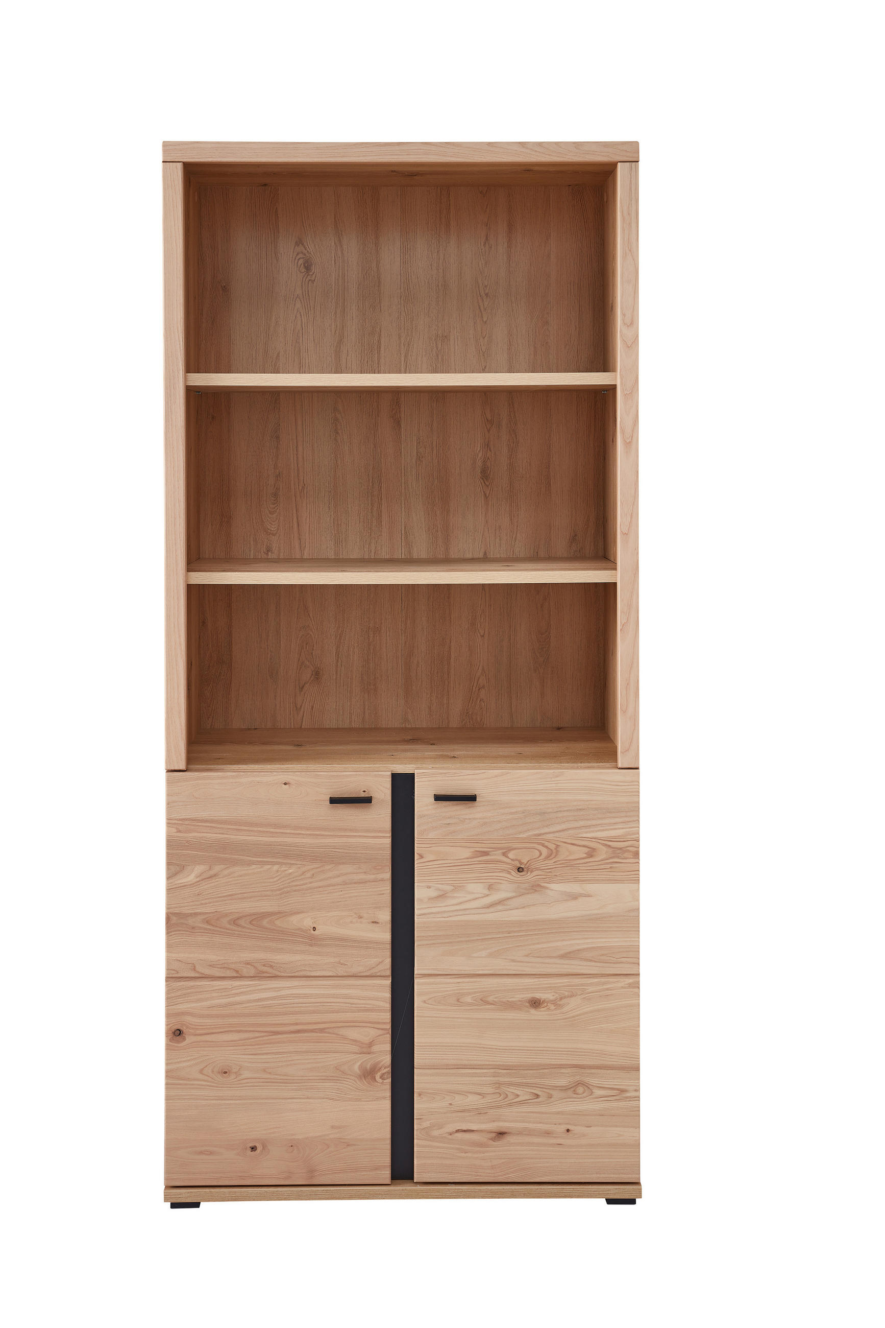 AKTENSCHRANK Schwarz, Eschefarben, Eiche Artisan  - Eschefarben/Schwarz, MODERN, Holzwerkstoff (90/203/38cm) - MID.YOU