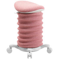 BÜROHOCKER Rosa, Weiß  - Rosa/Weiß, Design, Kunststoff/Textil (37,5/58-70/36cm) - Topstar