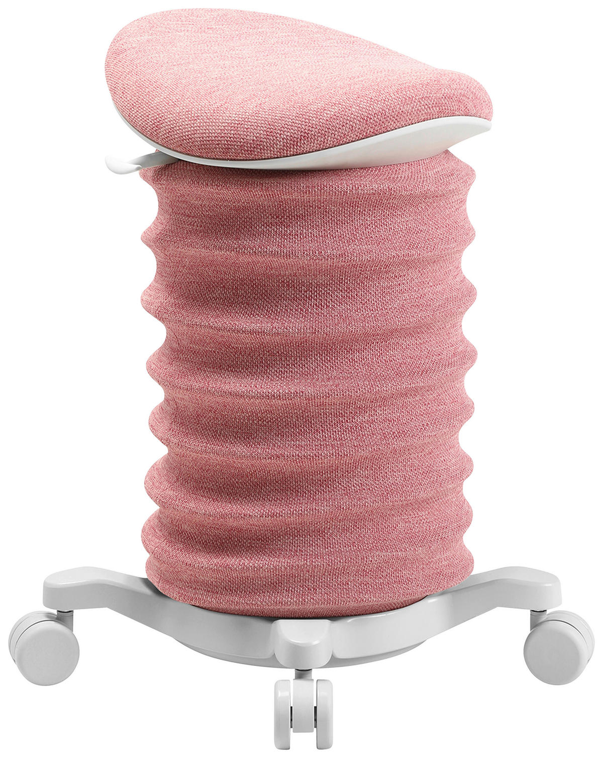 BÜROHOCKER Rosa, Weiß  - Rosa/Weiß, Design, Kunststoff/Textil (37,5/58-70/36cm) - Topstar