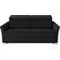 SCHLAFSOFA in Leder Schwarz - Chromfarben/Schwarz, KONVENTIONELL, Leder/Metall (185/82/100/100cm) - Bali SCHLAFSOFA in Leder Schwarz - Chromfarben/Schwarz, KONVENTIONELL, Leder/Metall (185/82/100/100cm) - Bali