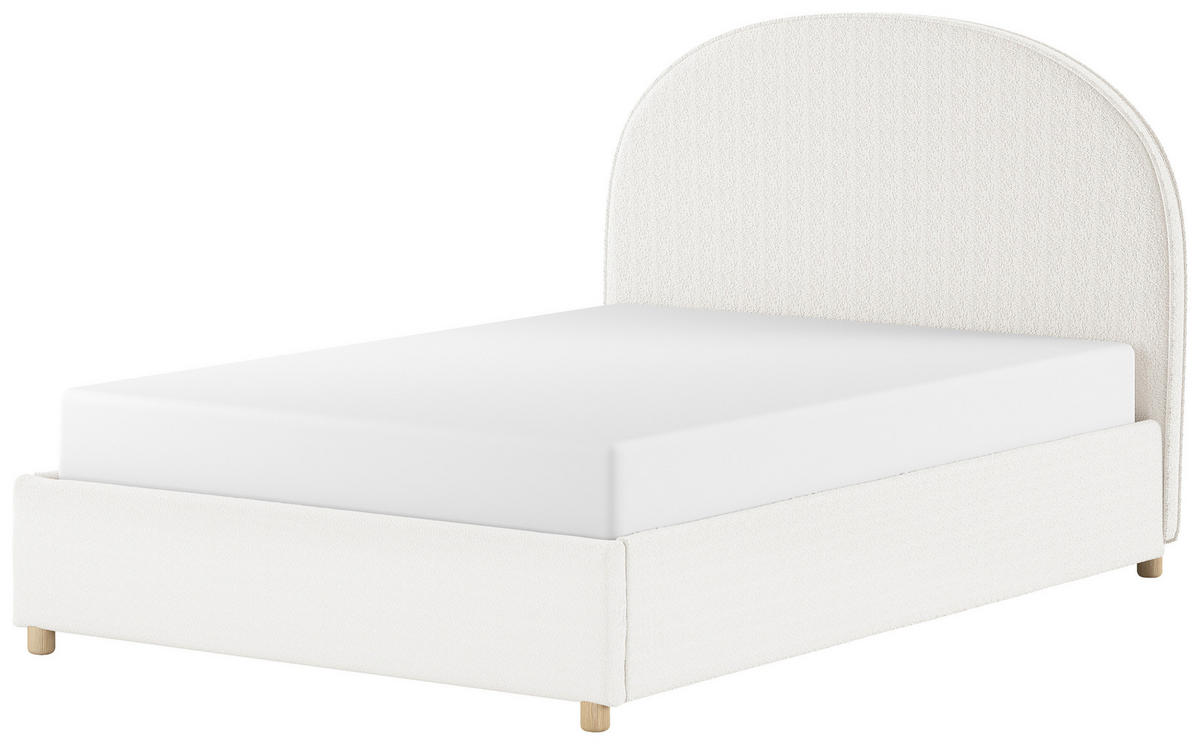 KINDER-/JUNIORBETT 140/200 cm  in Weiß  - Naturfarben/Weiß, ROMANTIK / LANDHAUS, Holz/Textil (140/200cm) - Vipack