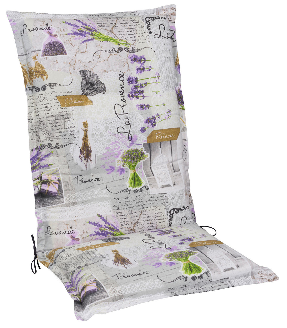 SESSELAUFLAGE in  - Violett/Grau, LIFESTYLE (50/9/120cm)