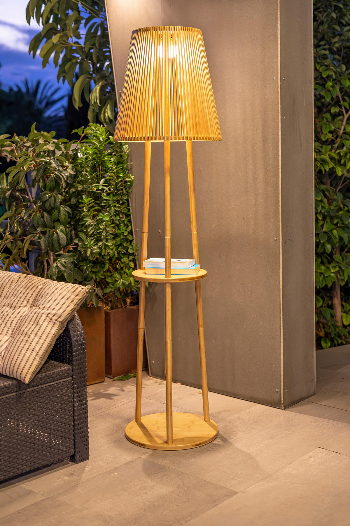 AUßENSTEHLEUCHTE OKINAWA 45/170/45 cm   - Basics, Naturmaterialien (45/170/45cm) - New Garden