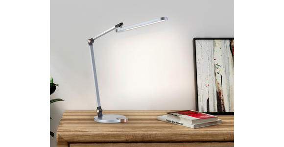 LED-SCHREIBTISCHLEUCHTE - Chromfarben/Anthrazit, Basics, Kunststoff/Metall (76cm) - Novel