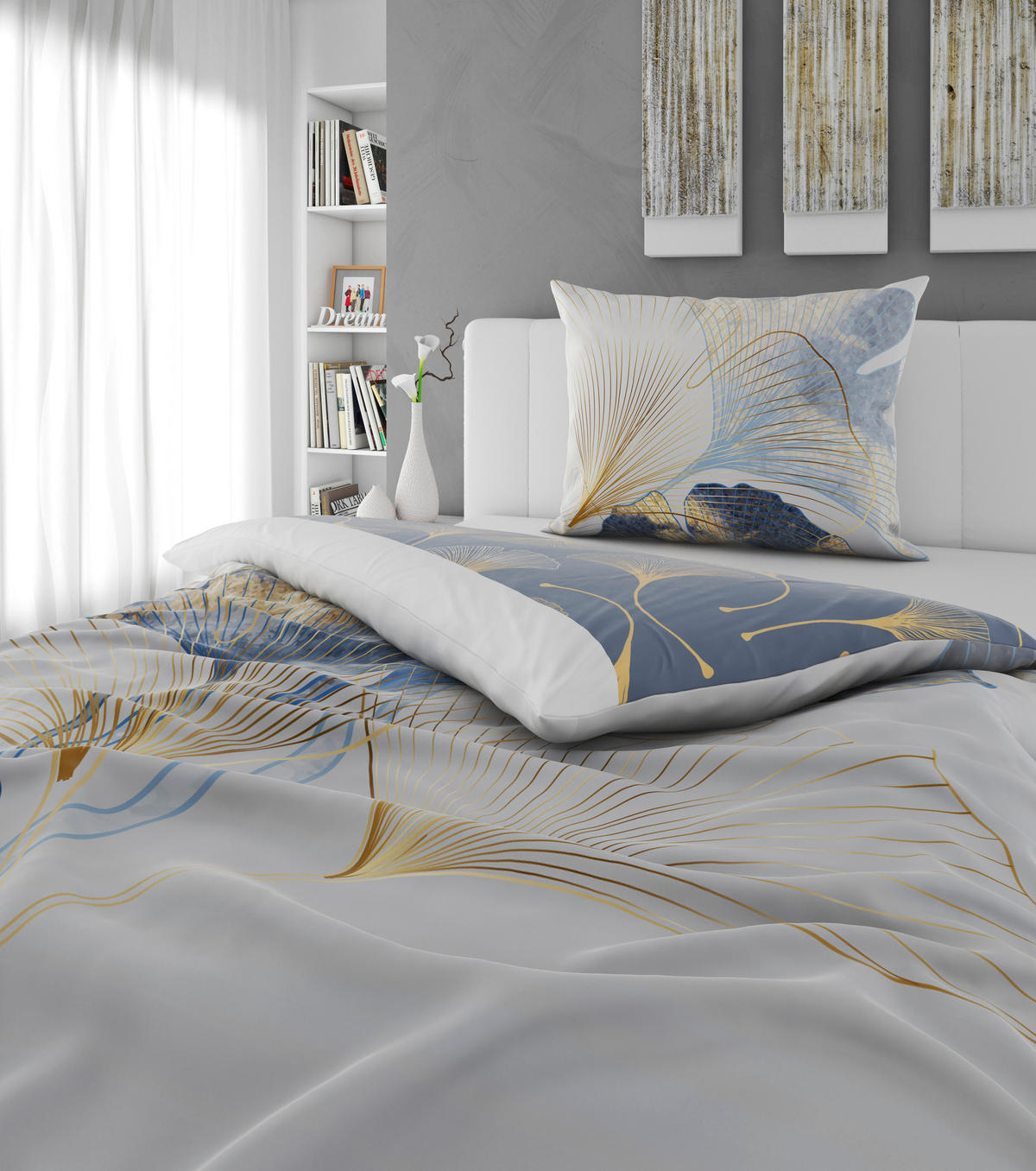 POSTELJINA SA DVA LICA 140/200 cm saten siva  - siva, Osnovno, tekstil (140/200cm) - Esposa